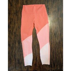 Fabletics High-Waisted Heathered Colorblock 7/8 Size S Grapefruit/Cupid/Guava
